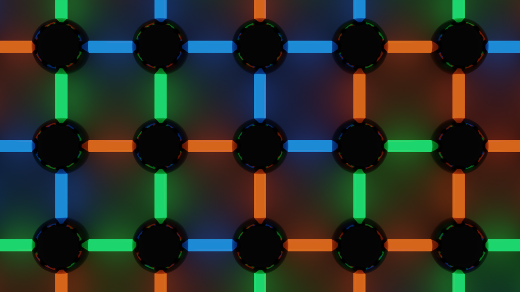 Zoomed visualization of 2D random bonds